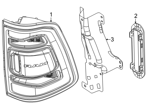 Tail Lamp Diagram for 68531050AB
