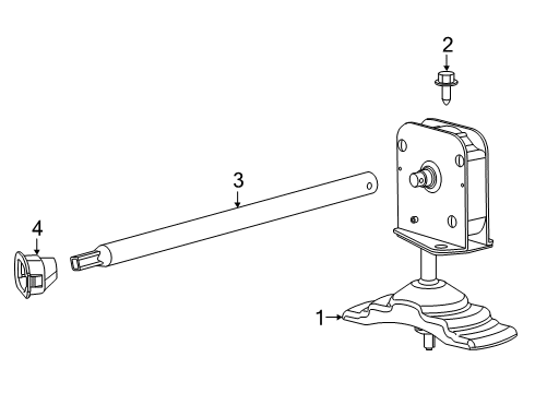 Spare Tire Carrier Winch Diagram for 68453827AC