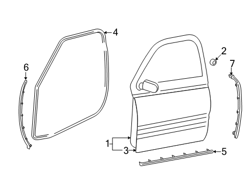 FRONT DOOR MOUNTED Diagram for 68563580AB