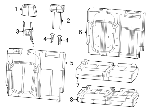 MECHANISM-HEADREST FOLDING Diagram for 68530698AD
