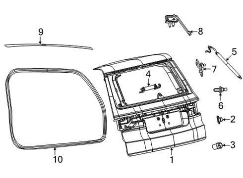 Liftgate Liftgate Diagram for 68470228AD