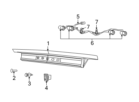 Tail Stop Backup Lamp Diagram for 68419751AB