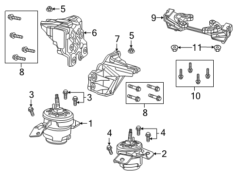 Engine Mount Insulator Diagram for 68620584AB