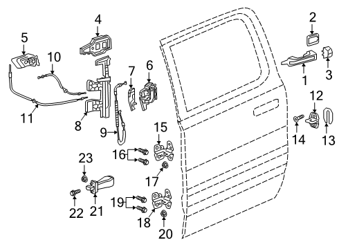 Front Door Diagram for 68488611AB
