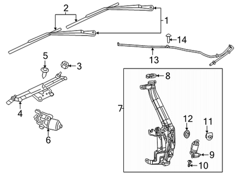 Front WIPER Diagram for 68194931AB