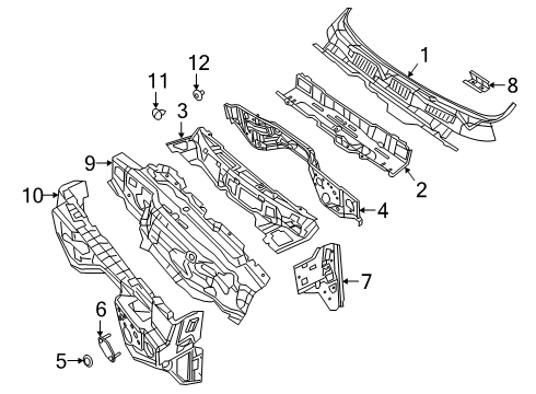 Dash Panel Silencer Diagram for 68594803AA