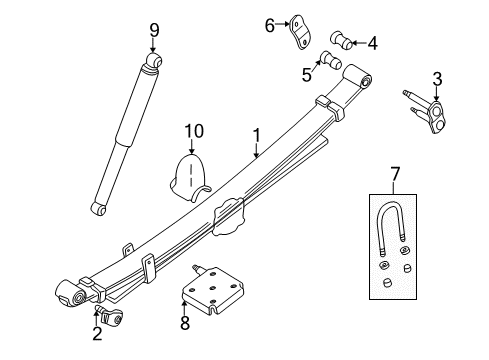 BUSHING K-Rear Suspension Spring Diagram for MB584531