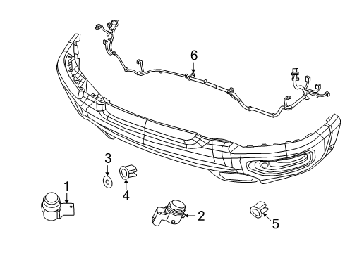 FRONT FASCIA Diagram for 68475596AA