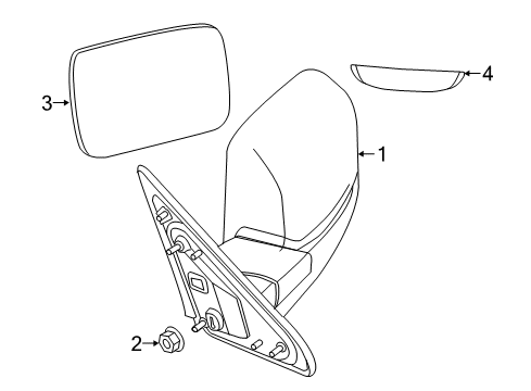 Outside Rearview Mirror Diagram for 68462819AA