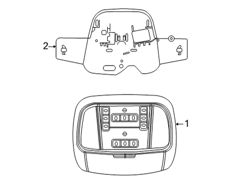Overhead Console Diagram for 7BG361X9AB