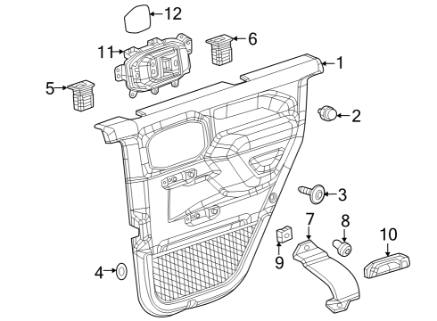Panel-Door Trim Panel Diagram for 7GA25TX7AB