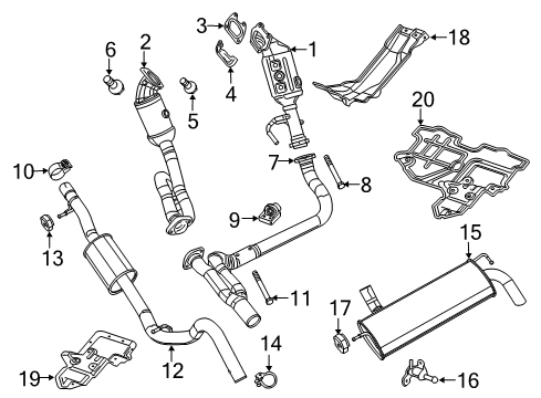 MUFFLER-EXHAUST Diagram for 68595519AB