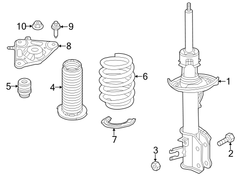 Strut Mount Diagram for 68607204AA