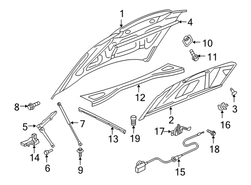 WEATHERSTRIP-Fender To Hood Diagram for 5065780AF