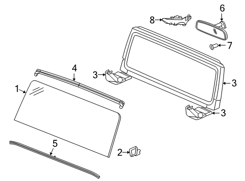 SEAL-WINDSHIELD HEADER Diagram for 68271695AI