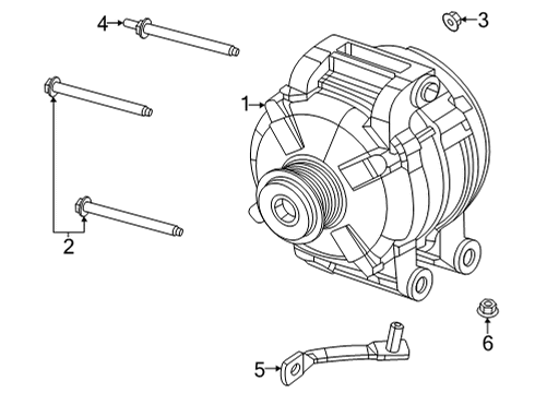 Engine Alternator Diagram for 4801834AD