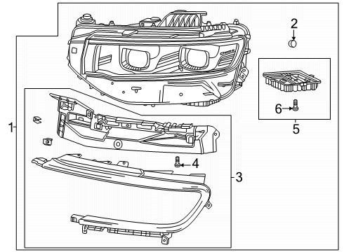 Headlamp Diagram for 68598988AA