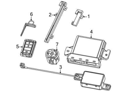 ANTENNA-PASSIVE ENTRY Diagram for 68577145AA