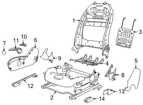 Manual Seat Adjuster Diagram for 68232308AF
