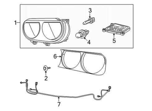 Headlamp Diagram for 68384439AC