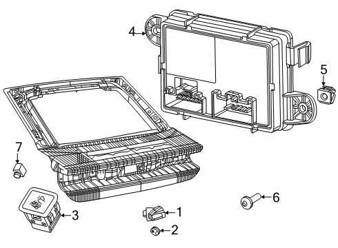 2025 Dodge Charger Daytona Lock & Hardware Diagram 3