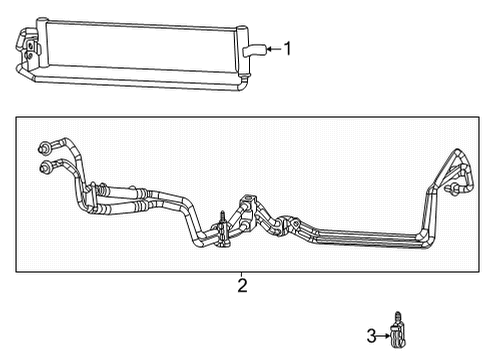 TRANSLINE-OIL COOLER PRESSURE AND RET Diagram for 68481147AF
