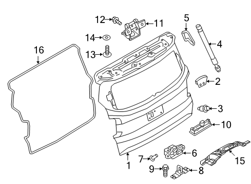 LIFTGATE Diagram for 6XJ24TZZAA