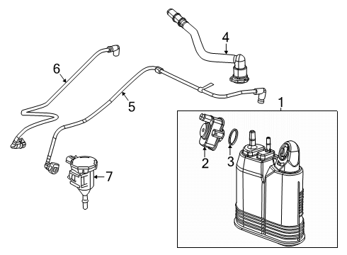 Vapor Canister Diagram for 68377768AD