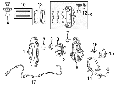 Disc Brake Diagram for 68525315AA