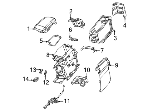 ARMREST-CONSOLE Diagram for 7FA61LV5AC