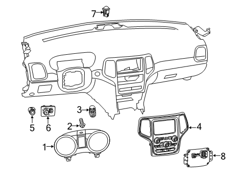 Instrument Panel Cluster Diagram for 68516650AB