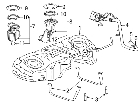 Fuel Pump/Level Unit Module Diagram for 68367540AB