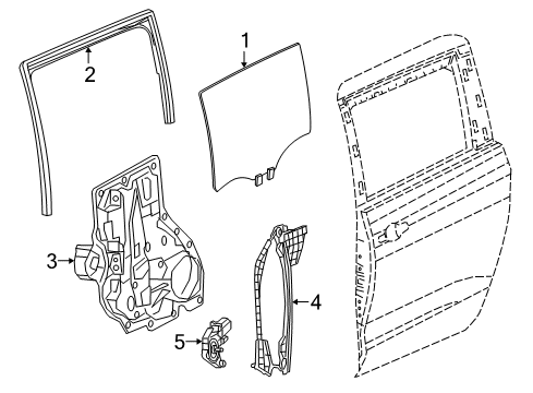 Window Regulator Motor Diagram for 68314768AB