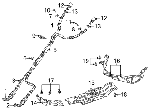 Exhaust Converter Diagram for 68565304AB