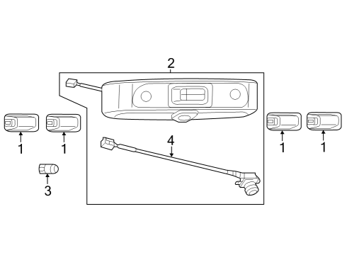 Back Up Camera Bezel Diagram for 7DX39RXFAC