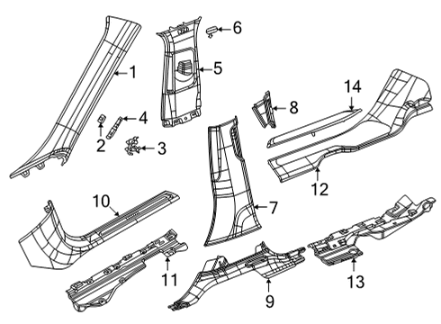 A Pillar Panel Diagram for 6SM75TX7AE