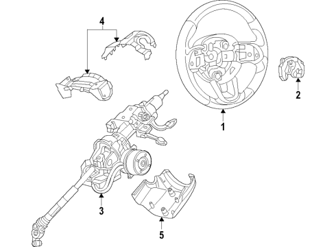 Steering Column Shroud Diagram for 7FH03DX9AA