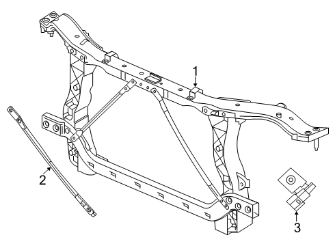 Radiator Closure Panel Diagram for 68617363AA