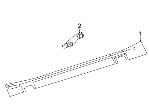 2025 Dodge Charger Daytona Exterior Trim - Pillars Diagram 2