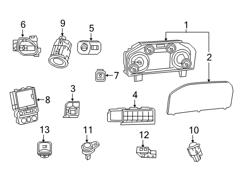 Instrument Panel Cluster Diagram for 68599269AG
