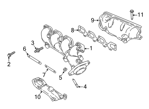 Exhaust Manifold Diagram for 53010920AB