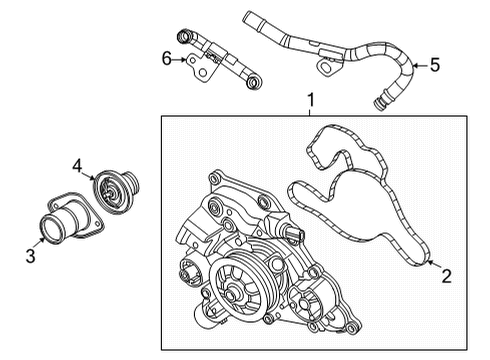 Coolant Inlet Tube Diagram for 68457694AA