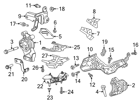 Engine Mount Insulator Diagram for 68248781AC