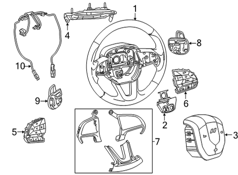 Kit-Steering Wheel Diagram for 6VC76WA9AA