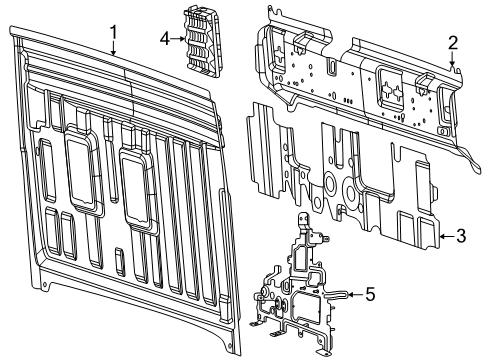 REINFORCE-CAB BACK Diagram for 68650061AA