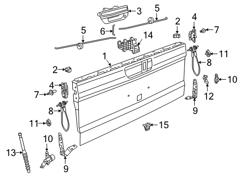 HANDLE-TAILGATE Diagram for 68335637AF