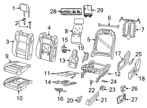 Seat Cushion Foam Diagram for 68299842AD