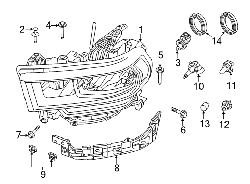 HEADLAMP Diagram for 68604860AA