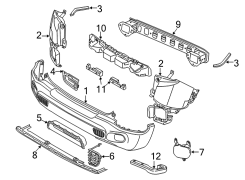 Fascia Applique Diagram for 6XJ19TZZAA