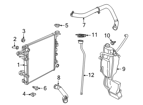RADIATOR INLET Diagram for 68571921AA